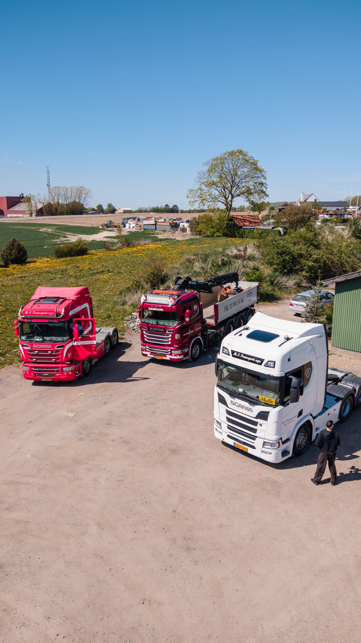 Vognmand ved lastbil — M-S Transport ApS